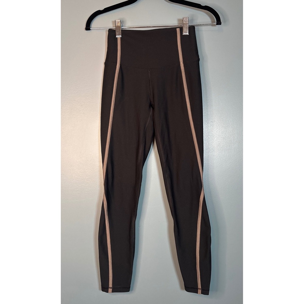 YPB Abercrombie sculptLUX High Waisted XS Short Leggings Black Contrast Trim